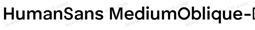 HumanSans MediumOblique字体转换